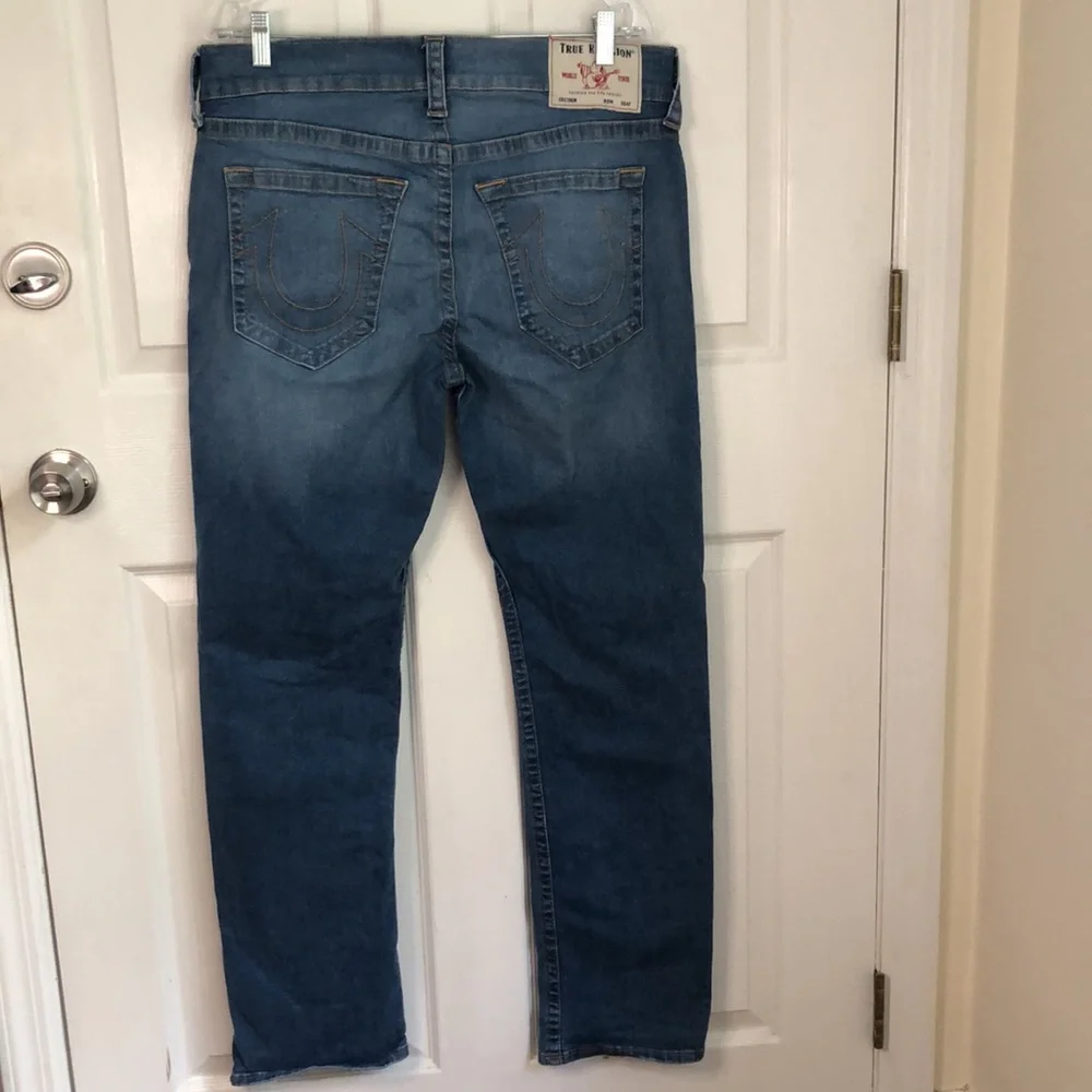 TRUE RELIGION RICKY relaxed straight fit denim jeans size 34